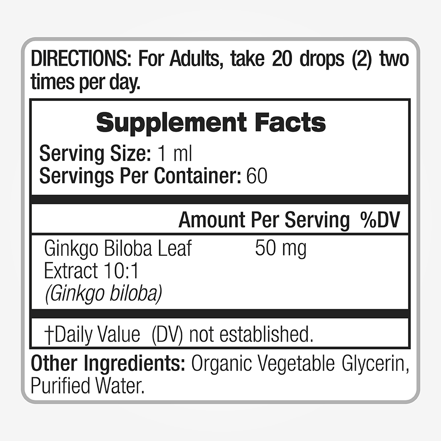 Ginkgo Biloba Drops Extract 60ml