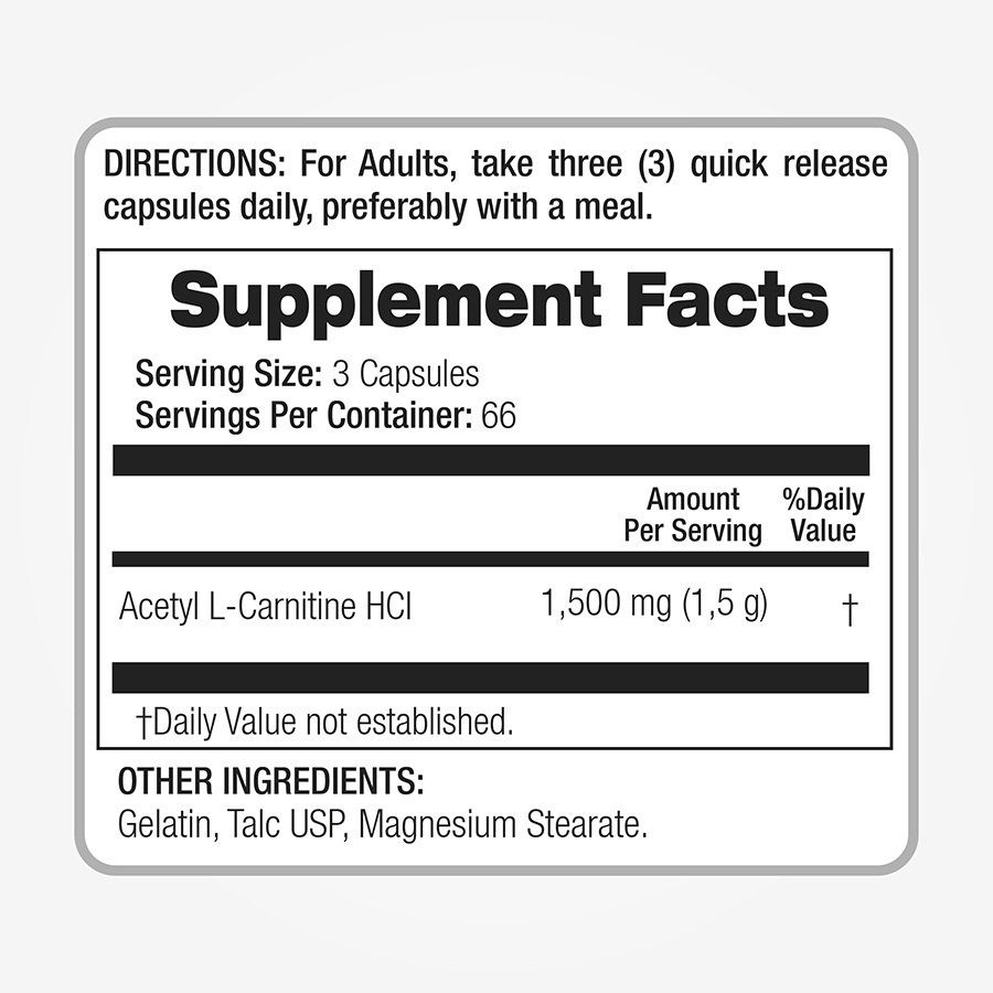 Acetyl L-Carnitine Caps