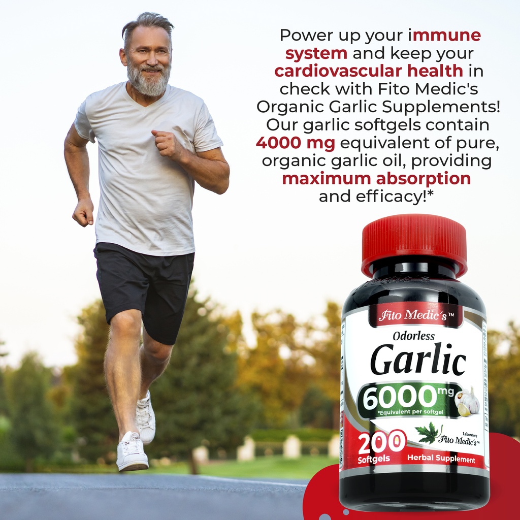 Garlic Pills - 6000mg 200 Softgels.*