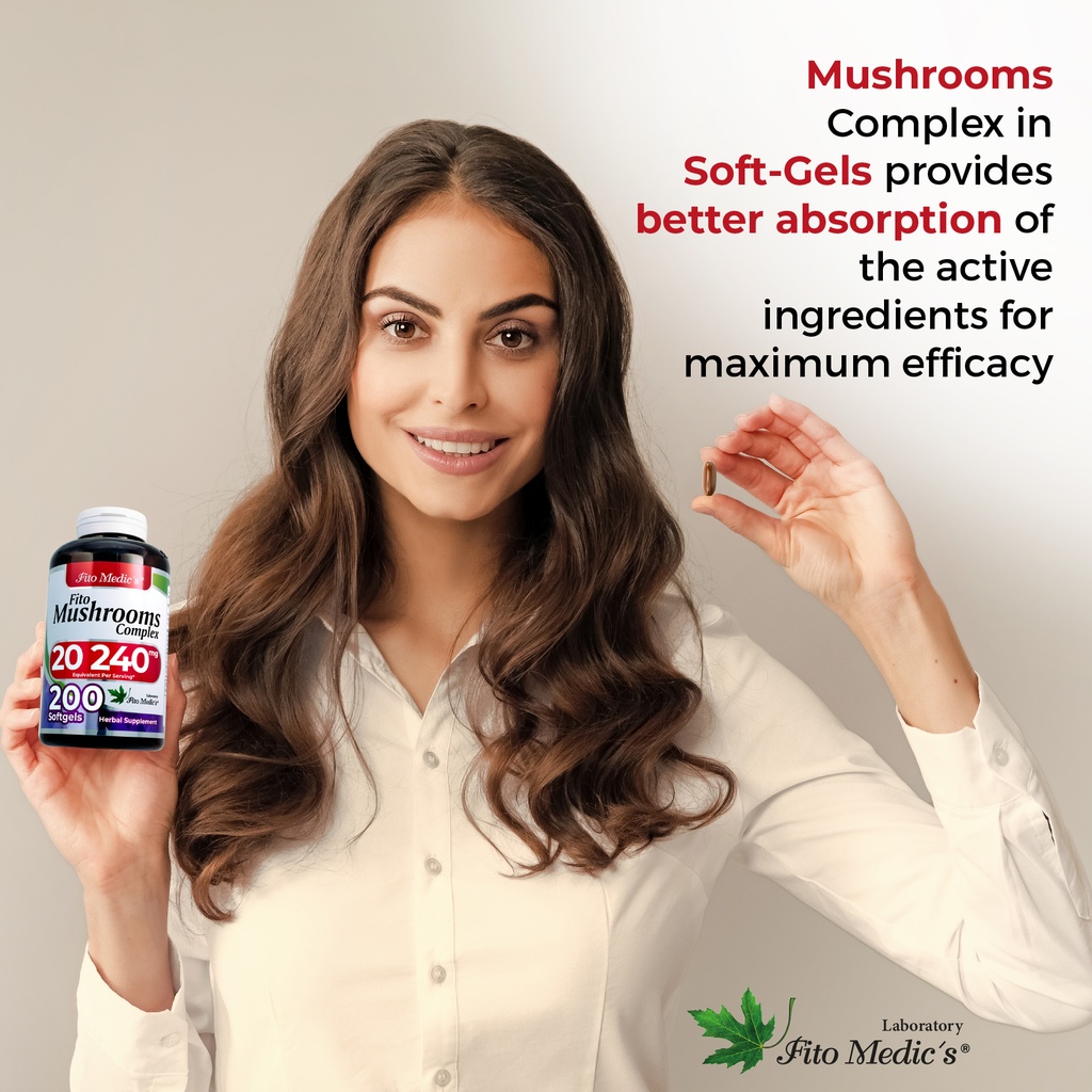 Fito Mushrooms x 200 Softgels | FITO MEDICS USA