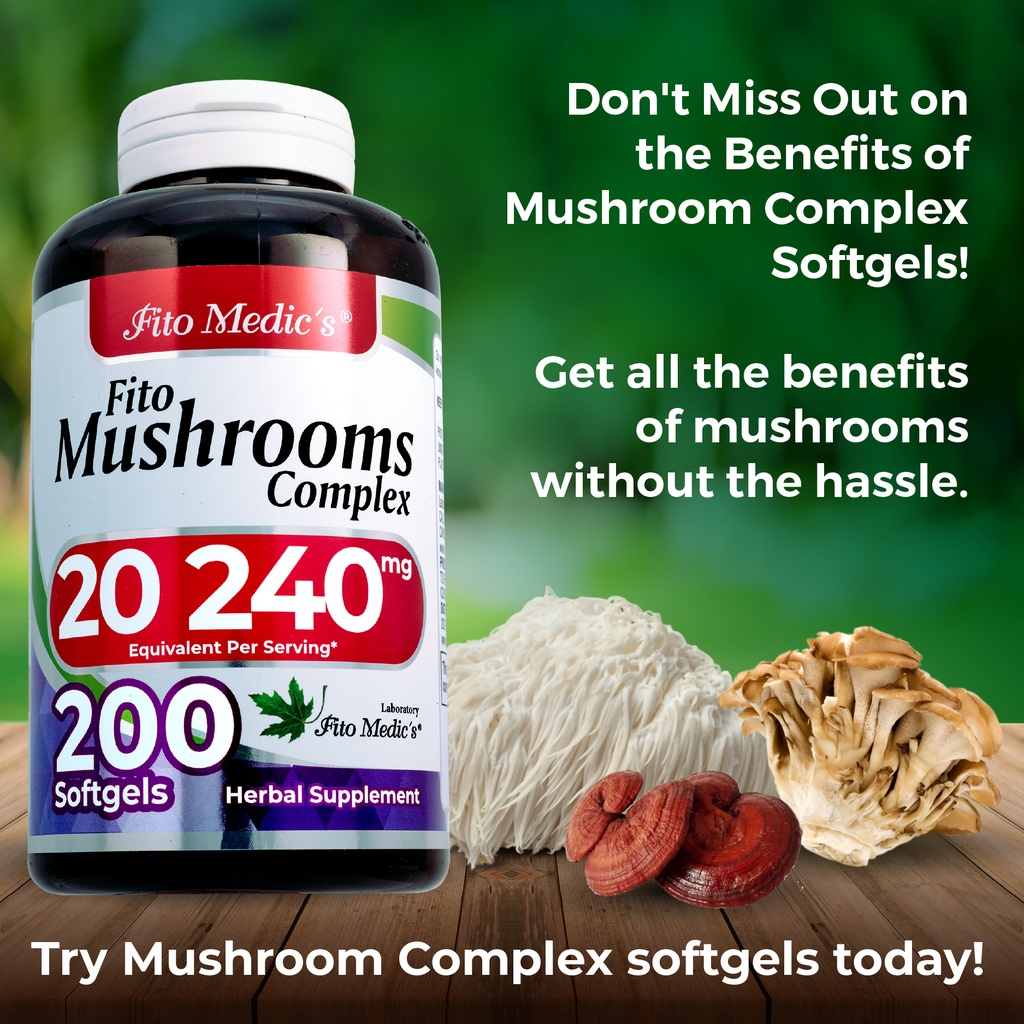 Fito Mushrooms  - 200 Softgels.*