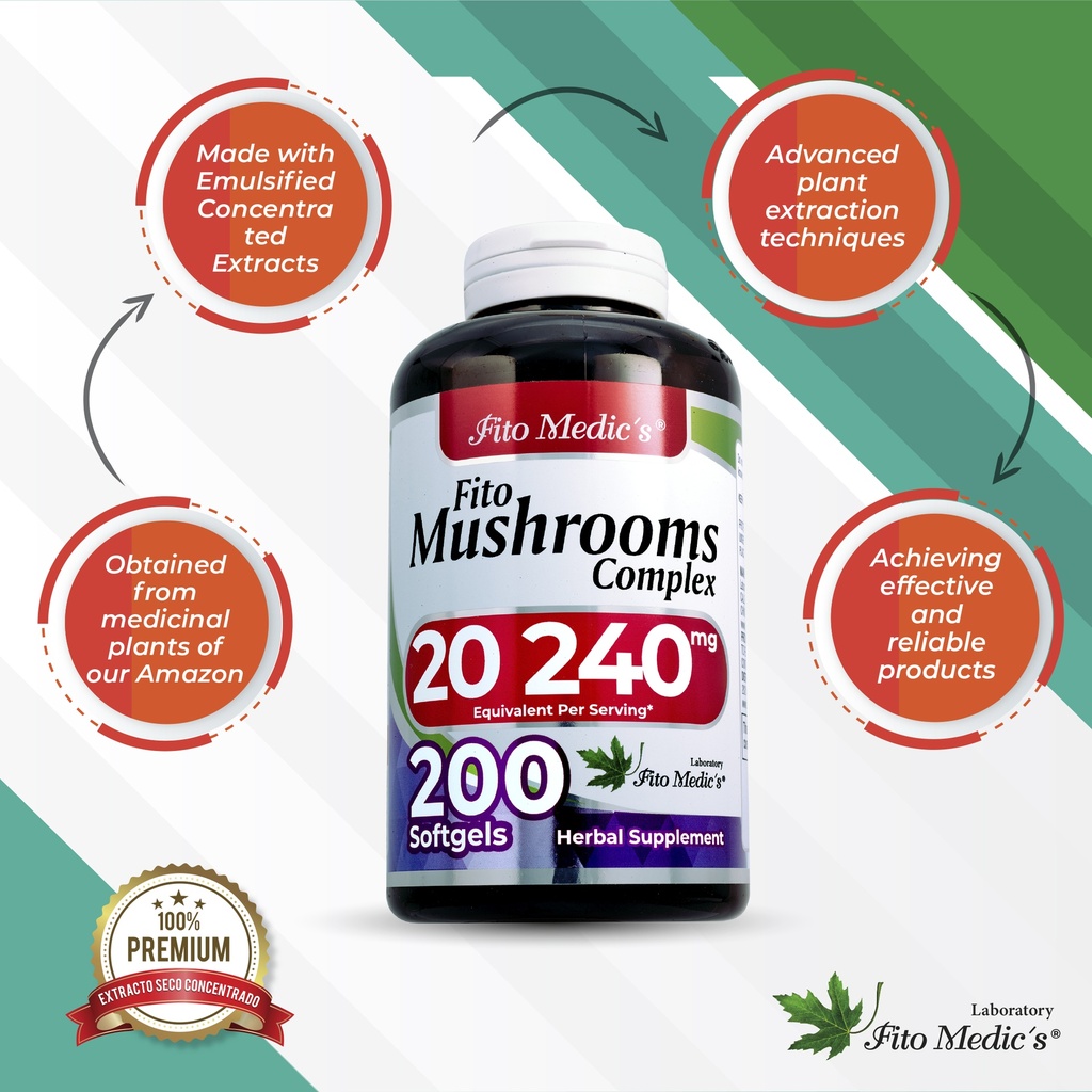 Fito Mushrooms  - 200 Softgels.*