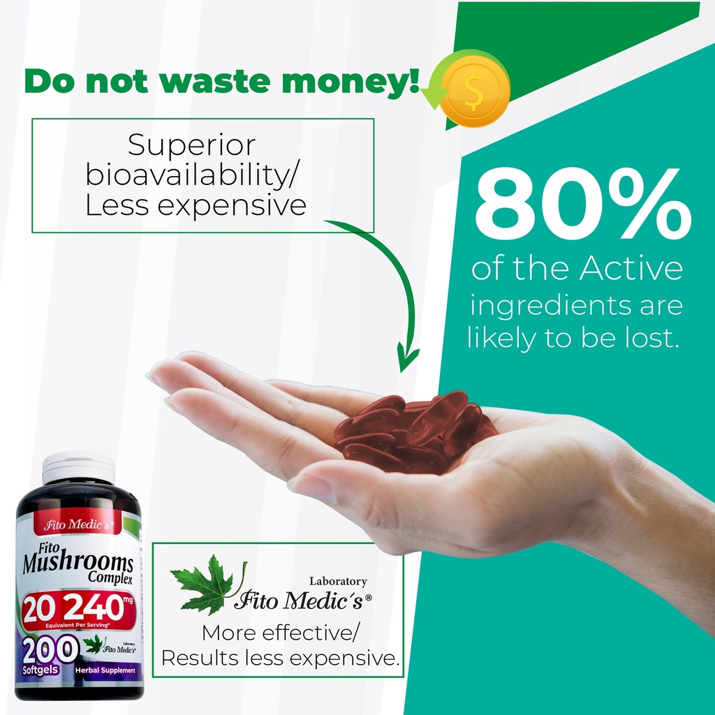 Fito Mushrooms  - 200 Softgels.*