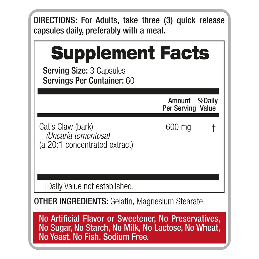 Cat´s Claw 12.000 mg x 180 Capsules