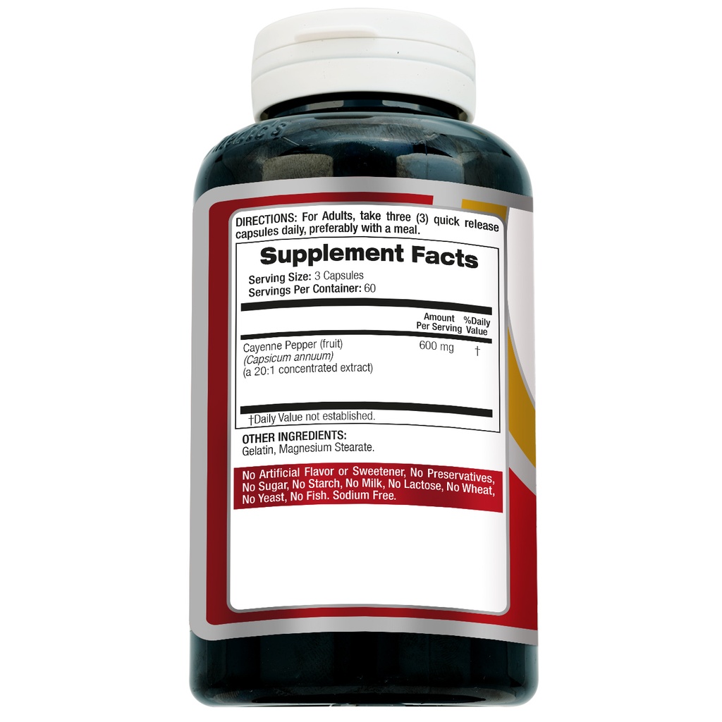 Cayenne Pepper x 180 Capsules
