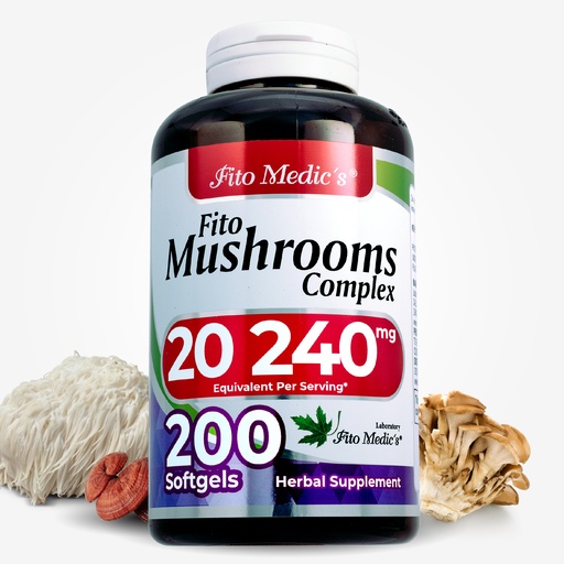 [WG-J0PP-0L5N] Fito Mushrooms  - 200 Softgels.*