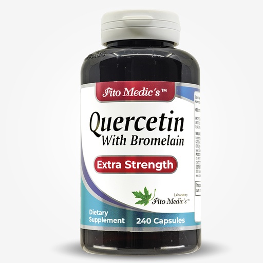 [6J-789L-4G8S] Quercetin with Bromelain x 240 Capsules
