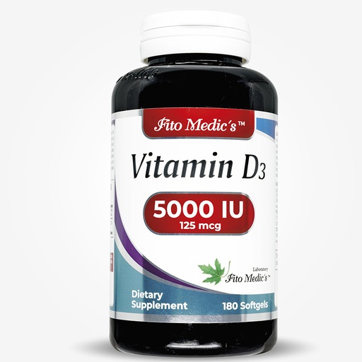 [8D-DKHS-3LW7] Vitamin D3 5000 IU - Buy x 180 Get x 360 Softgels