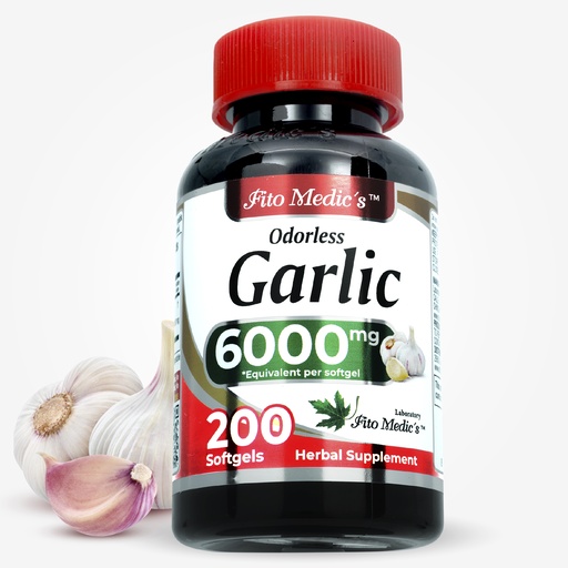 [ES-V65S-O436-FBA] Garlic Pills - 6000mg 200 Softgels.*